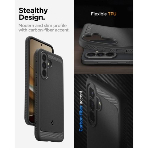 Spigen Rugged Armor - Etui do Samsung Galaxy A37 5G (Matte Black)