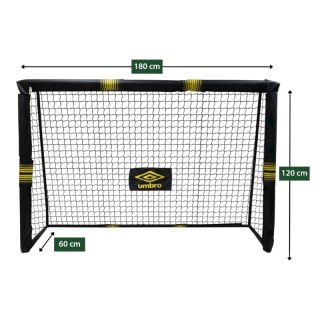 Umbro - Bramka do piłki nożnej metalowa z siatką 180x120x60 cm