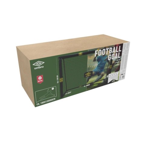 Umbro - Bramka do piłki nożnej metalowa z siatką 180x120x60 cm