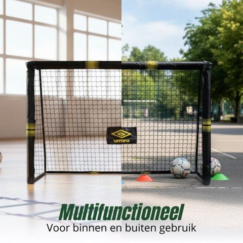 Umbro - Bramka do piłki nożnej metalowa z siatką 180x120x60 cm