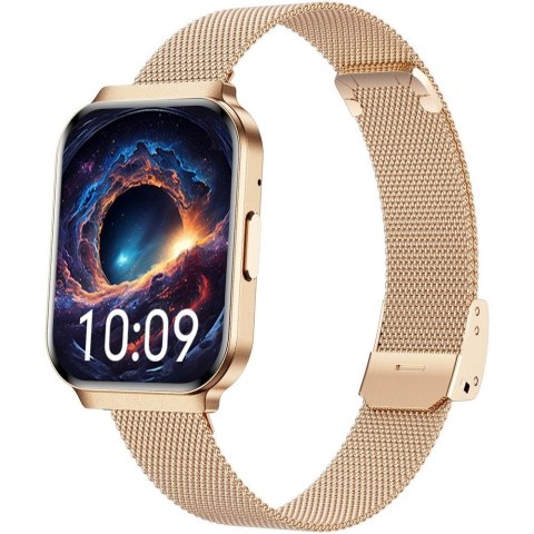 Smartwatch Gravity Różowe Złoto Pasek + Bransoleta GT44-1