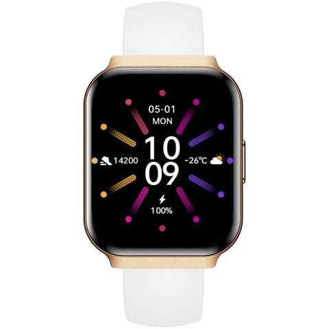 Smartwatch Gravity Różowe Złoto Pasek + Bransoleta GT44-1