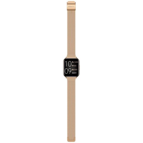 Smartwatch Gravity Różowe Złoto Pasek + Bransoleta GT44-1