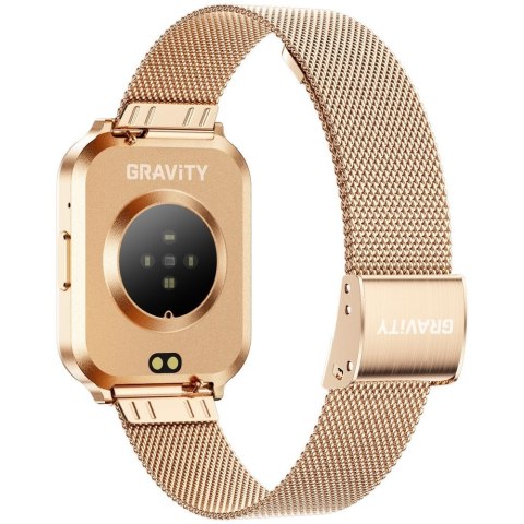 Smartwatch Gravity Różowe Złoto Pasek + Bransoleta GT44-1