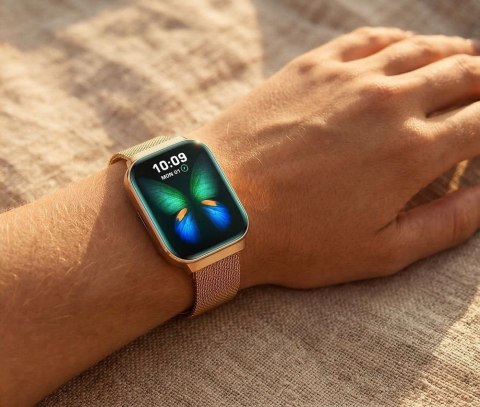 Smartwatch Gravity Różowe Złoto Pasek + Bransoleta GT44-1