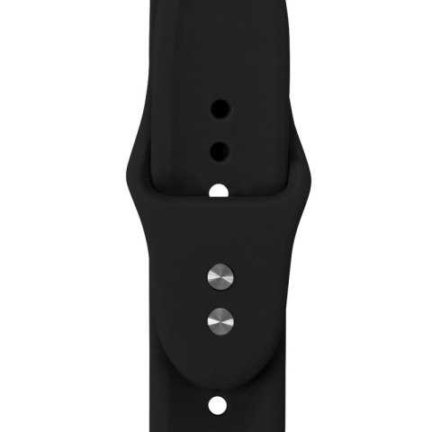 Crong Liquid - Pasek do Apple Watch 44/45/46/49 mm (czarny)