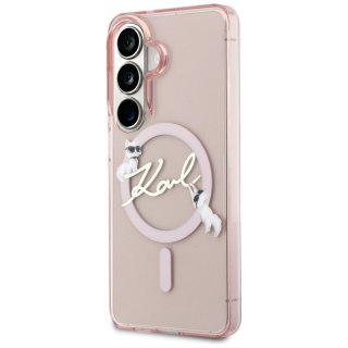Karl Lagerfeld IML KC Script MagSafe - Etui Samsung Galaxy S26 (różowy)