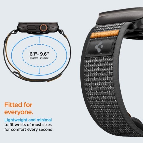 Spigen Athlex Air 2 - Pasek do Apple Watch 44/45/46/49 mm (Active Black / Orange)