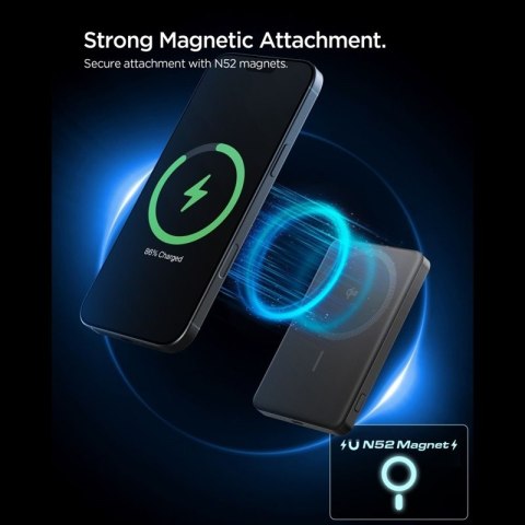 Spigen EA2205MQ Essential - Power Bank MagSafe 5000 mAh 22.5W Qi2 (Black)