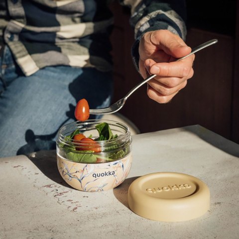 Quokka Bubble Food Jar - Pojemnik na żywność / lunchbox 500 ml (Vintage Floral)