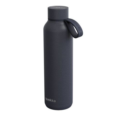 Quokka Solid With Strap - Butelka termiczna ze stali nierdzewnej 630 ml z paskiem (Slate)