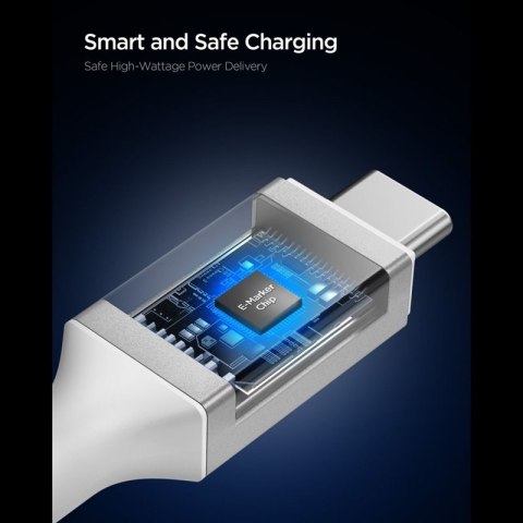 Spigen EB10015CC Essential - Kabel USB-C do USB-C PD 100W 1.5m (Biały)