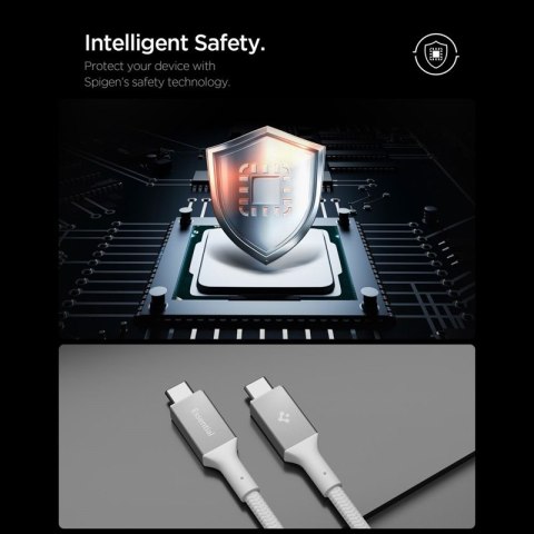 Spigen EB24015CC Essential - Kabel USB-C do USB-C PD 240W 1.5m (Biały)