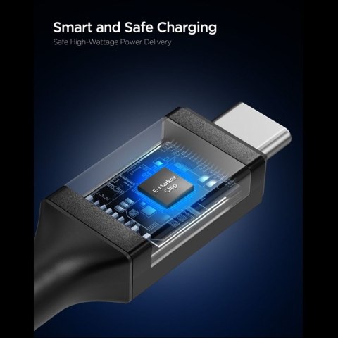 Spigen EB24015CC Essential - Kabel USB-C do USB-C PD 240W 1.5m (Czarny)