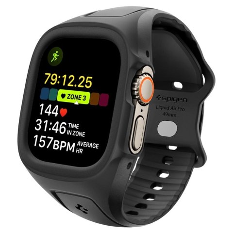Spigen Liquid Air Pro - Pasek z obudową do Apple Watch Ultra 49 mm (Black)