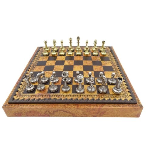 Ekskluzywne Metalowe Szachy Italfama 28x28 cm - N035