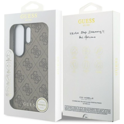 Guess 4G Classic Logo Charm MagSafe - Etui Samsung Galaxy S26 Ultra (brązowy)