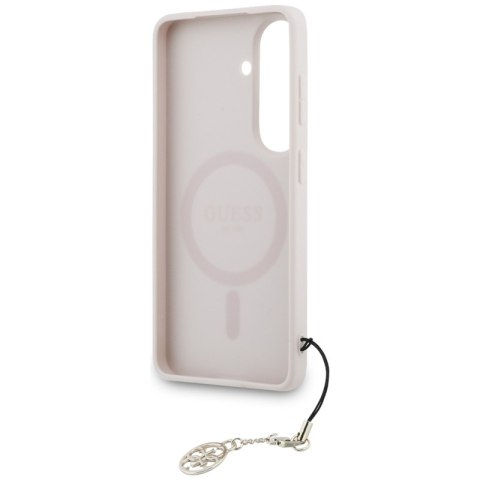 Guess 4G Classic Logo Charm MagSafe - Etui Samsung Galaxy S26 (różowy)