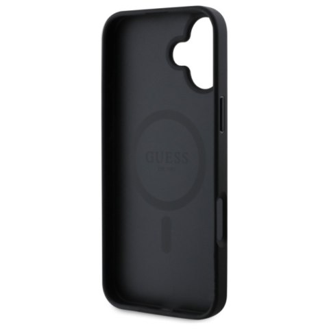Guess 4G Ring Classic Logo MagSafe - Etui iPhone 16 (czarny)
