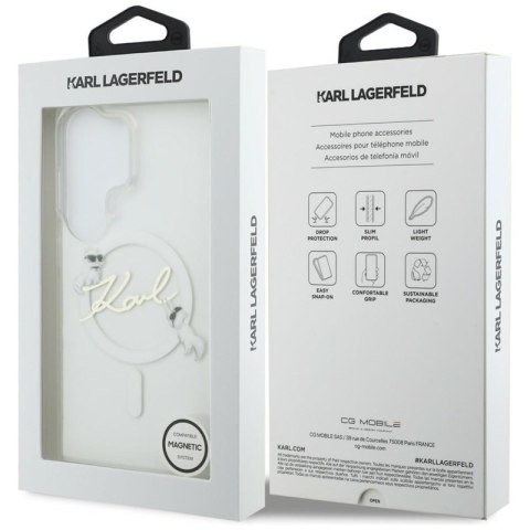 Karl Lagerfeld IML KC Script MagSafe - Etui Samsung Galaxy S26 Ultra (przezroczysty)
