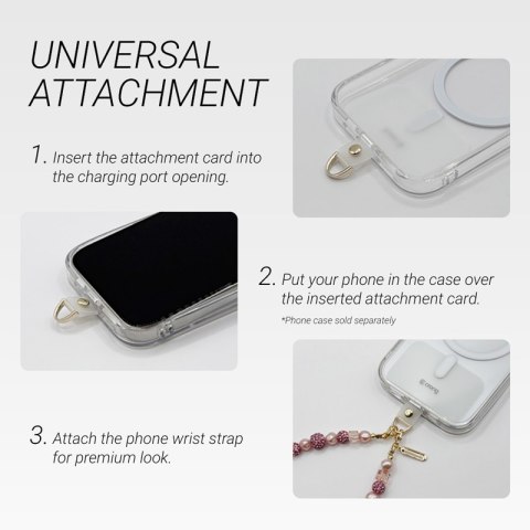 Crong Phone Charm - Smycz zawieszka do telefonu (Black Twist)