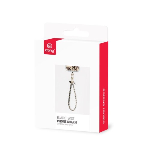 Crong Phone Charm - Smycz zawieszka do telefonu (Black Twist)