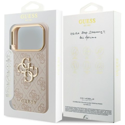Guess 4G Big 4G Classic Logo - Etui iPhone 17 Pro (różowy / złoty)