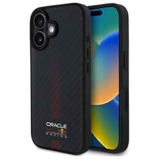 Red Bull Carbon Fiber Power Bar MagSafe - Etui iPhone 16 Plus (czarny)