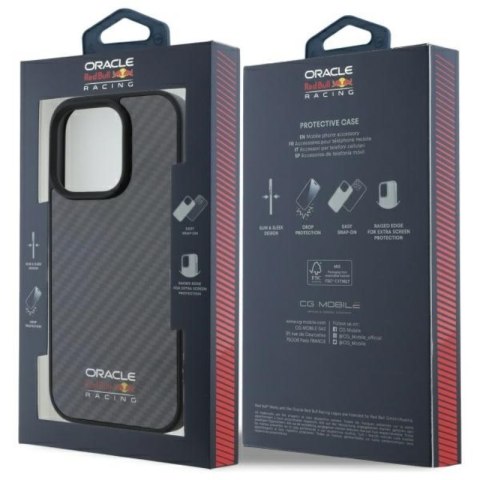 Red Bull Carbon Fiber Shiny Logo MagSafe - Etui iPhone 16 Pro Max (czarny)