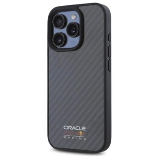 Red Bull Carbon Fiber Shiny Logo MagSafe - Etui iPhone 16 Pro (czarny)