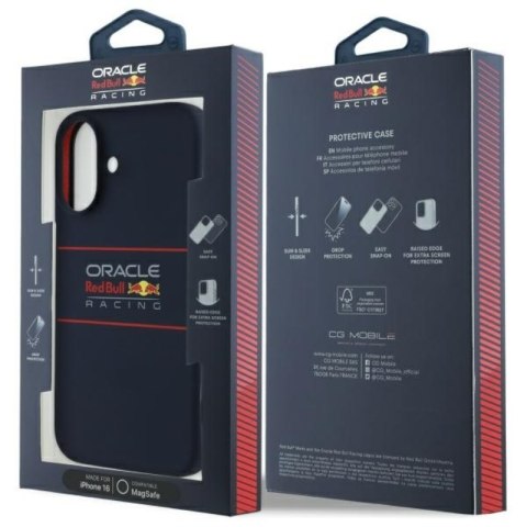 Red Bull Silicone Horizontal Logo MagSafe - Etui iPhone 16 (granatowy)