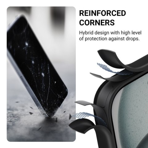 Crong Hybrid Frost MAG Cover - Etui iPhone 17e / 16e MagSafe (czarny)