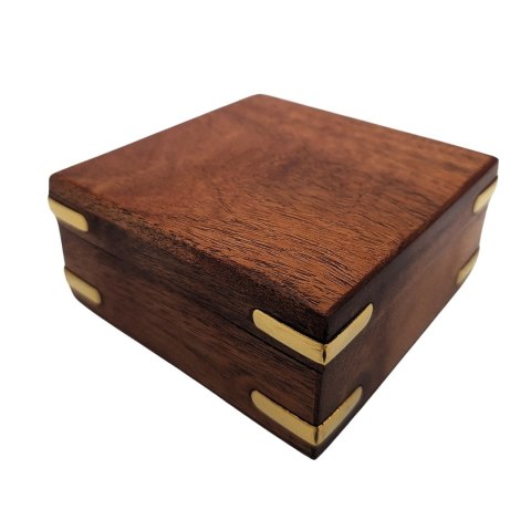 Kompas Mosiężny Map Reader w Pudełku Drewnianym Retro - NC1087