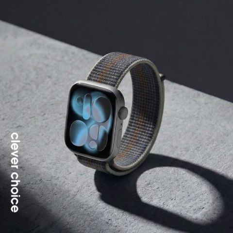 Crong Nylon - Pasek sportowy do Apple Watch 38/40/41/42 mm (Midnight Run)