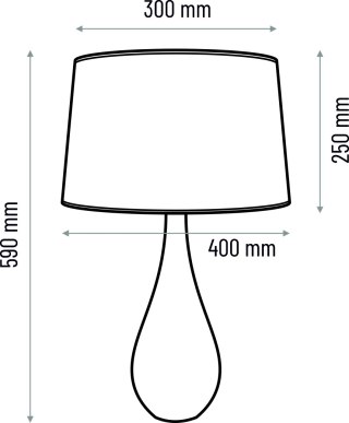 Lampa stołowa komodowa VASE - czarna