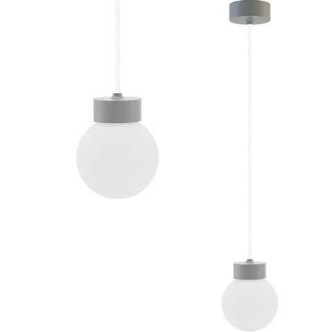 Lampa wisząca Barrel-Orb Kula 1pł szary