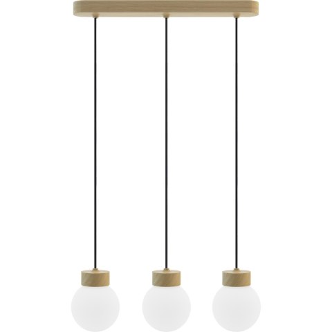 Lampa wisząca Barrel-Orb Kula 3pł dąb