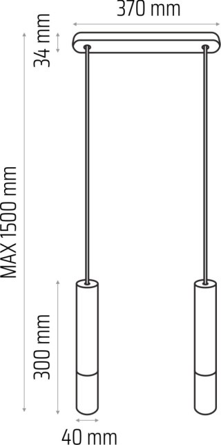 Lampa wisząca Madera2 klosz 2 pł biały