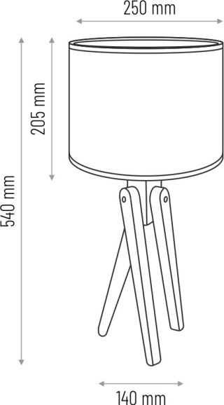 Lampa stołowa biały TRIVET beż