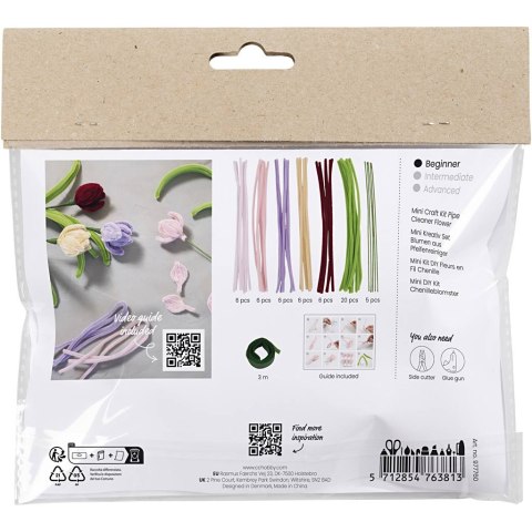 Mini Zestaw DIY Tulipany z wyciorów