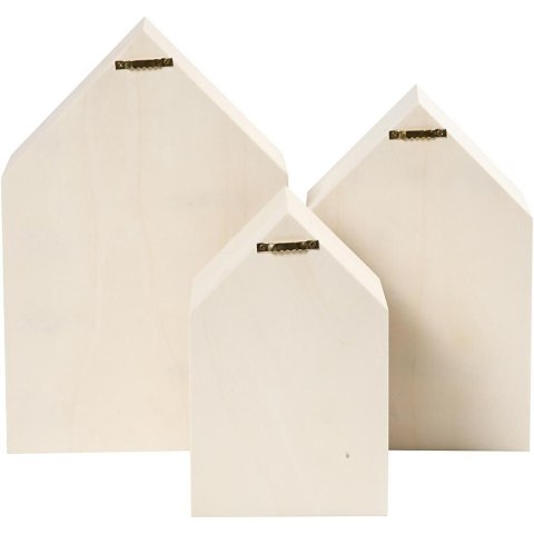 Pudełka Domki H: 20, 25 i 31 cm