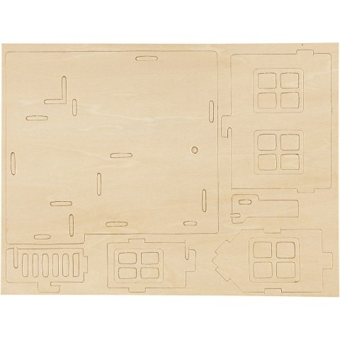 Puzzle 3D drewniane Domek 2
