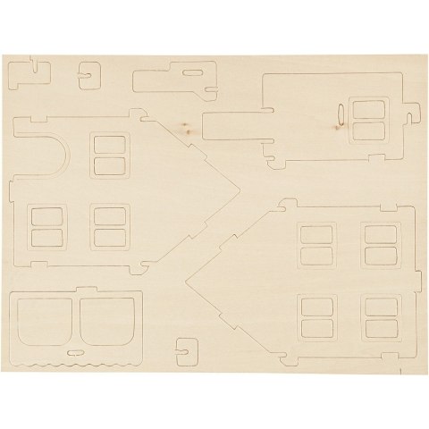 Puzzle 3D drewniane Domek 3