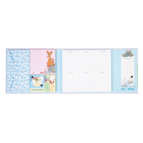 Muminki - Planner tygodniowy A4 z karteczkami samoprzylepnymi