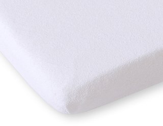 Prześcieradło frotte z gumką do łóżeczka 140x70cm - białe