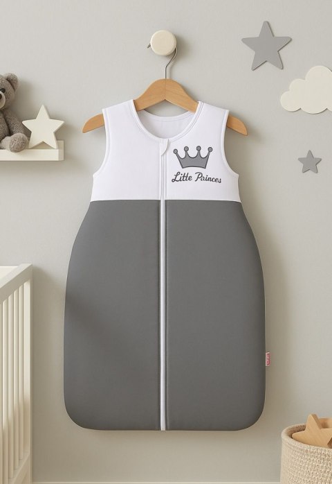 Śpiworek dla dzieci bawełniany M 6-12 mcy TOG 2.5 całoroczny ocieplany Little Princess antracyt