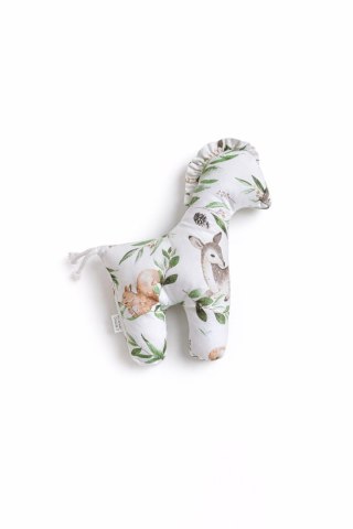 Konik LUCKY miękka maskotka z bawełny dla niemowląt - Woodland green