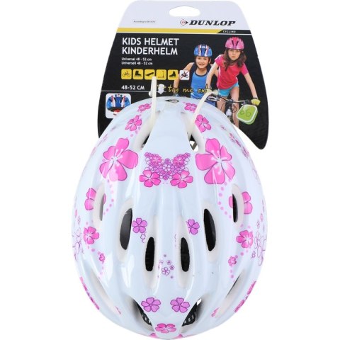 Dunlop - Kask dziecięcy (różowe kwiatki)