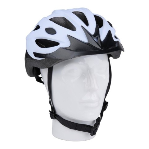 Dunlop - Kask rowerowy MTB regulowany rozmiar M 55-58 cm (Biało-Czarny)