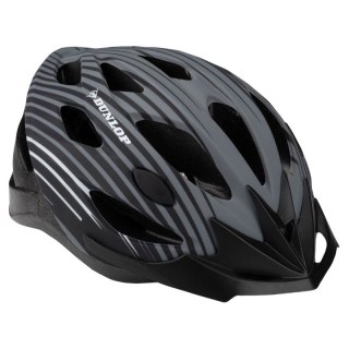 Dunlop - Kask rowerowy MTB regulowany rozmiar M 55-58 cm (Szaro-Czarny)
